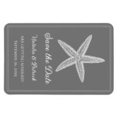 Gray Starfish Save the Date Magnet (Horizontal)