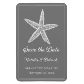 Gray Starfish Save the Date Magnet (Vertikal)