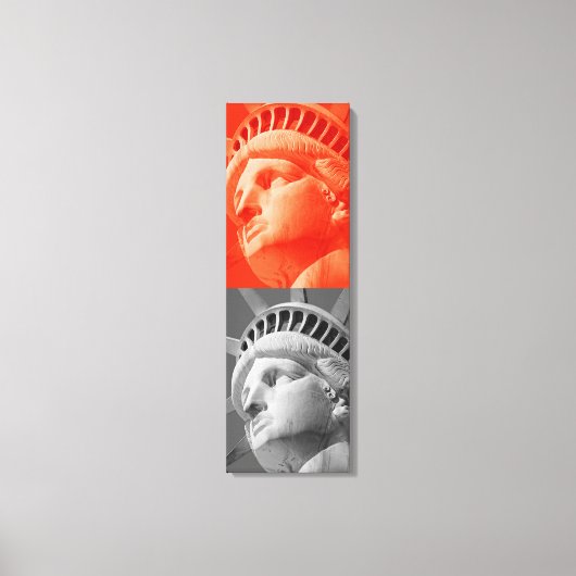 Gray Statue of Liberty Wrapped Canvas Leinwanddruck (Vorderseite)