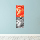 Gray Statue of Liberty Wrapped Canvas Leinwanddruck (Insitu (Holzboden))