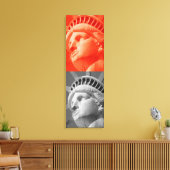 Gray Statue of Liberty Wrapped Canvas Leinwanddruck (Insitu (Wohnzimmer))