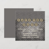 Gray Steampunk Keys Save the Date laden ein (Vorne/Hinten)