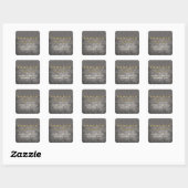 Gray Steampunk Keys Save the Date Stickers (Blatt)