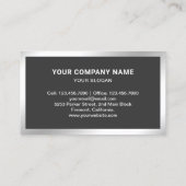 Gray Steel Silver Foto Real Anwesen Agent Visitenkarte (Rückseite)