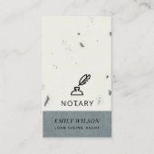 GRAY STONE GLAZIERT SPEKKELFEATHER NIB NOTARY VISITENKARTE (Vorderseite)