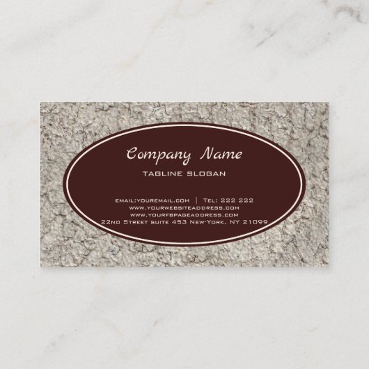 Gray Stone Marbled Visitenkarte (Rückseite)