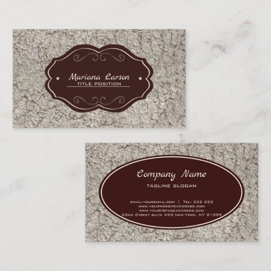 Gray Stone Marbled Visitenkarte (Vorne/Hinten)