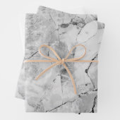 Gray 'Stone Mosaic Cascade' Marmorbäume Geschenkpapier Set (Beispiel)