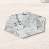 Gray 'Stone Mosaic Cascade' Marmortextur Custom Untersetzer (angewinkelt)
