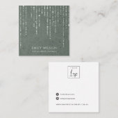 GRAY STONE STUTS STUD EARRING DISPLAY QUADRATISCHE VISITENKARTE (Vorne/Hinten)