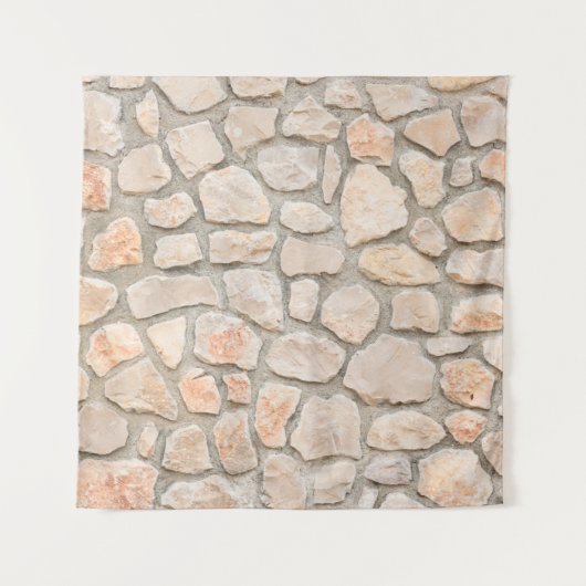 Gray stone wall background. stone, texture, wall,  wandteppich (Vorderseite)