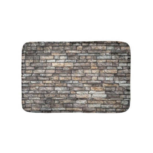 Gray Stone Wall Badematte (Vorderseite)