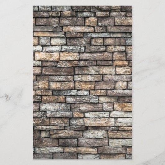 Gray Stone Wall Briefpapier (Vorderseite)