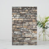 Gray Stone Wall Briefpapier (Stehend Vorderseite)