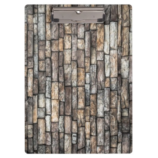 Gray Stone Wall Klemmbrett (Vorderseite)