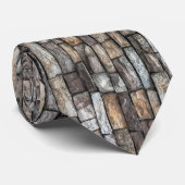 Gray Stone Wall Krawatte (Gerollt)