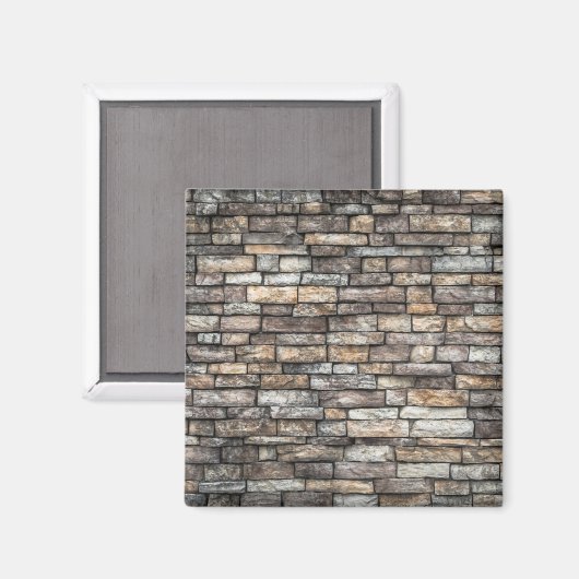 Gray Stone Wall Magnet (Vorderseite/Rückseite)