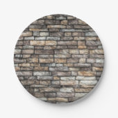 Gray Stone Wall Pappteller (Vorderseite)