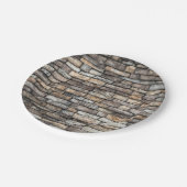 Gray Stone Wall Pappteller (Schrägansicht)