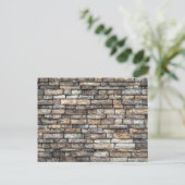 Gray Stone Wall Postkarte (Stehend Vorderseite)