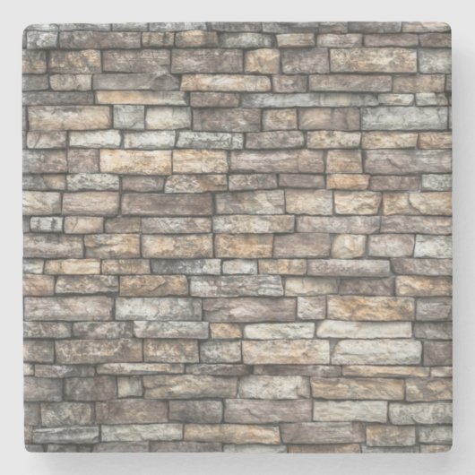 Gray Stone Wall Steinuntersetzer (Vorderseite)