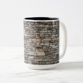 Gray Stone Wall Zweifarbige Tasse (VorderseiteRechts)