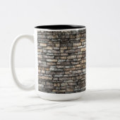 Gray Stone Wall Zweifarbige Tasse (Links)