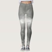 Gray Stormy Clouds Gray Chic Leggings (Vorderseite)