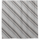 Gray-Streifen mit zwei Mustern Duschvorhang (Vorderseite)