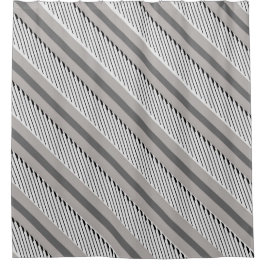 Gray-Streifen mit zwei Mustern Duschvorhang