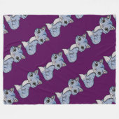 Gray Strick Kitty Cat Fleecedecke (Vorderseite (Horizontal))