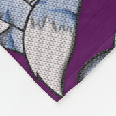 Gray Strick Kitty Cat Fleecedecke (Ecke)