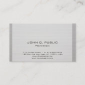 Gray Striped Beruflich Elegant Stilvolles Design Visitenkarte (Vorderseite)