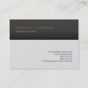 Gray Stripes Klassisches Elegantes Schlichtes Beru Visitenkarte