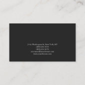 Gray Stylish Beruflich Modern Business Card Visitenkarte (Rückseite)