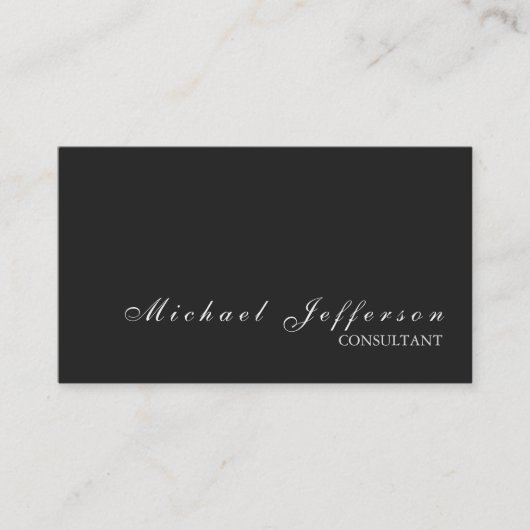 Gray Stylish Beruflich Modern Business Card Visitenkarte (Vorderseite)
