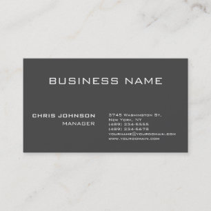 Gray Stylish Charm Manager Standard Business Card Visitenkarte