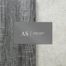 Gray Stylish Monogram Modern