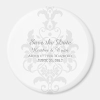 Gray subtile Damask Speichern Sie das Datumsfenste