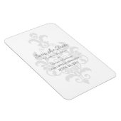 Gray Subtle Damask Save the Date Flexi Magnet (Rechte Seite)
