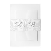 Gray Subtle Damask Wedly Bands Einladungsbanderole (Vorderseite Beispiel)