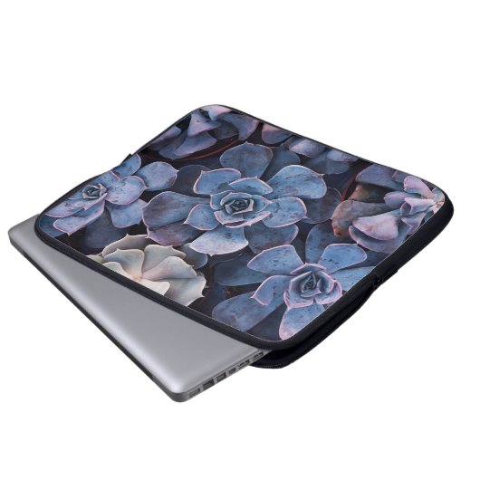 Gray succulents laptopschutzhülle (Vorne Knopf)