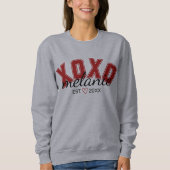 Gray Sweatshirt mit Universitätsabschluss und Skri (Vorderseite)