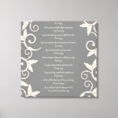 Gray Swirl "Do It Anyway" Wrapped Canvas Print Leinwanddruck (Vorderseite)