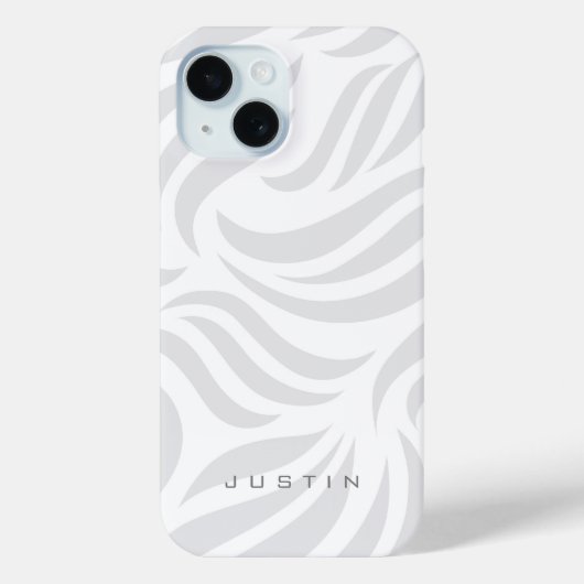 Gray Swirl Pattern Case-Mate iPhone Hülle (Rückseite)