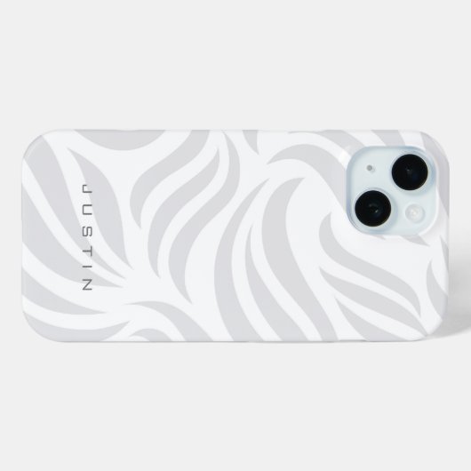 Gray Swirl Pattern Case-Mate iPhone Hülle (Rückseite (Horizontal))