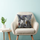 Gray Swirl Pillow Kissen (Stuhl )