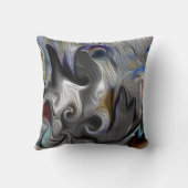 Gray Swirl Pillow Kissen (Rückseite)