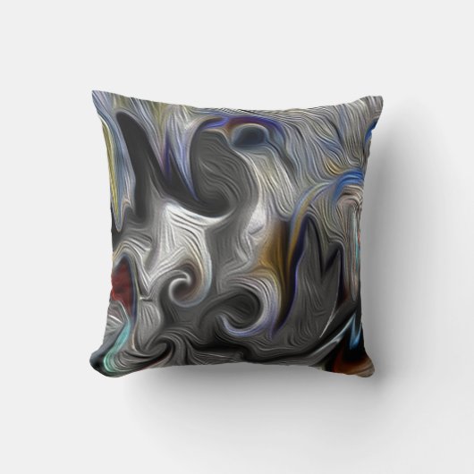 Gray Swirl Pillow Kissen (Vorderseite)