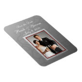 Gray Swirl Save the Date Premium Magnet (Rechte Seite)